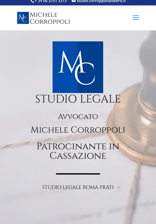 avvocatocorroppoli.it — versione mobile