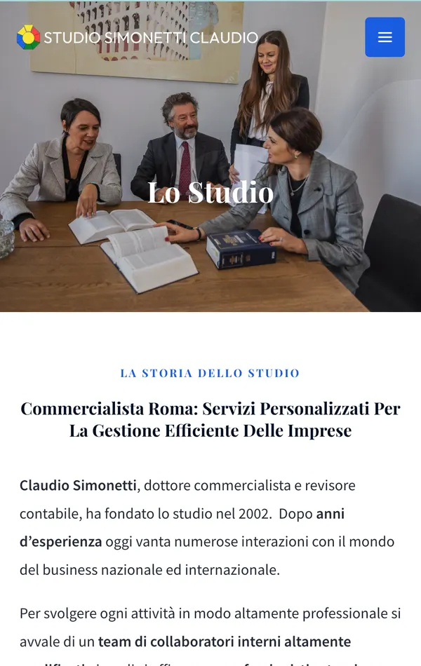 studiosimonetticlaudio.com — versione mobile